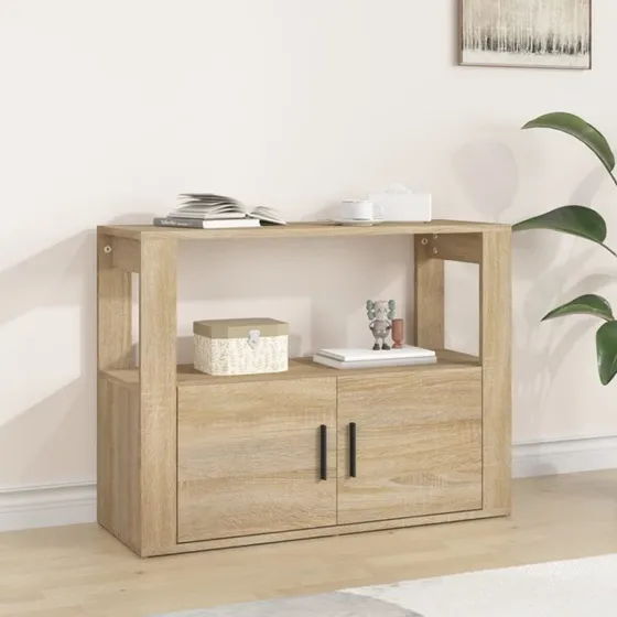 vidaXL skænk 80x30x60 cm i konstrueret træ, Sonoma-eg