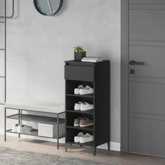 Skoreol i konstrueret træ 40×36×105 cm – Sonoma-eg