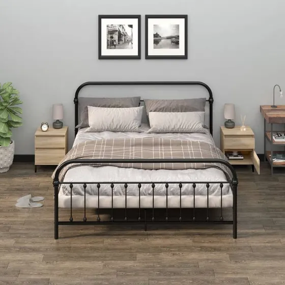 vidaXL sengeborde 2 stk. 40x35x50 cm Sonoma-eg