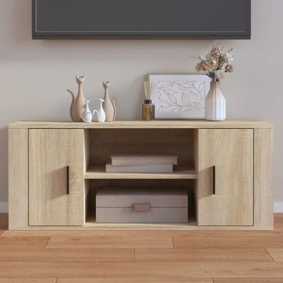 vidaXL TV-bord 100x35x40 cm konstrueret træ Sonoma-eg