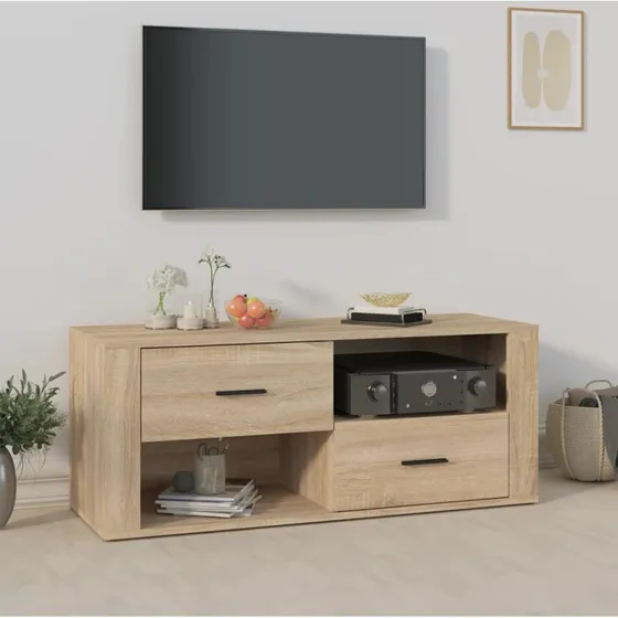 vidaXL TV-bord 100x35x40 cm konstrueret træ Sonoma-eg