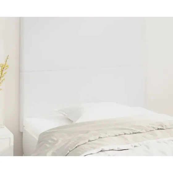 vidaXL Sengegavl hvid 100x5x118-128 cm kunstlæder