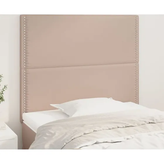 vidaXL sengegavl Cappuccino kunstlæder 90x5x118/128 cm