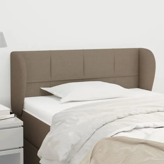 vidaXL sengegavl med kanter 83x23x78/88 cm stof gråbrun