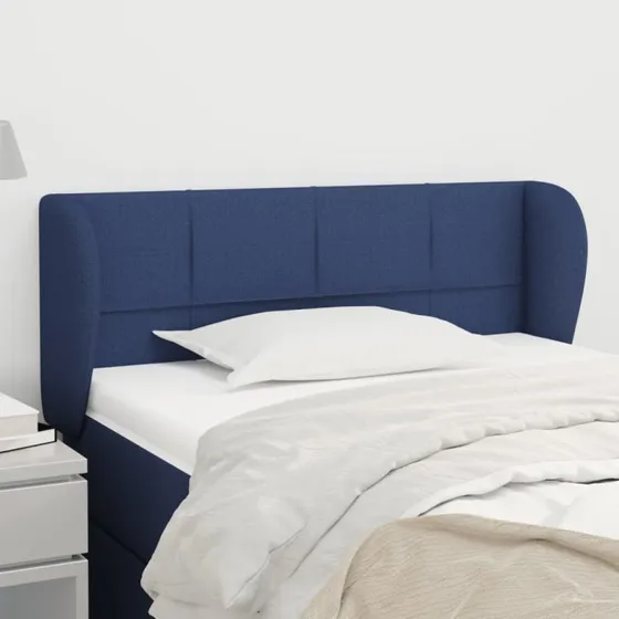 vidaXL sengegavl med kanter 93x23x78/88 cm blå