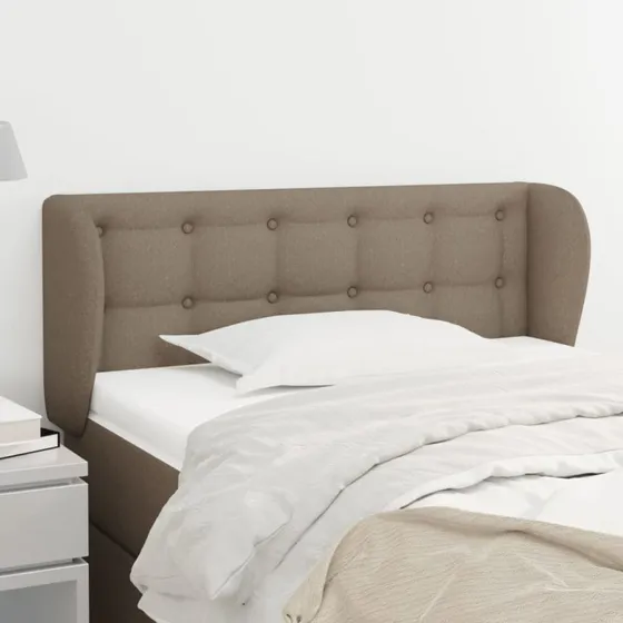 vidaXL sengegavl med kanter 93x23x78/88 cm stof gråbrun