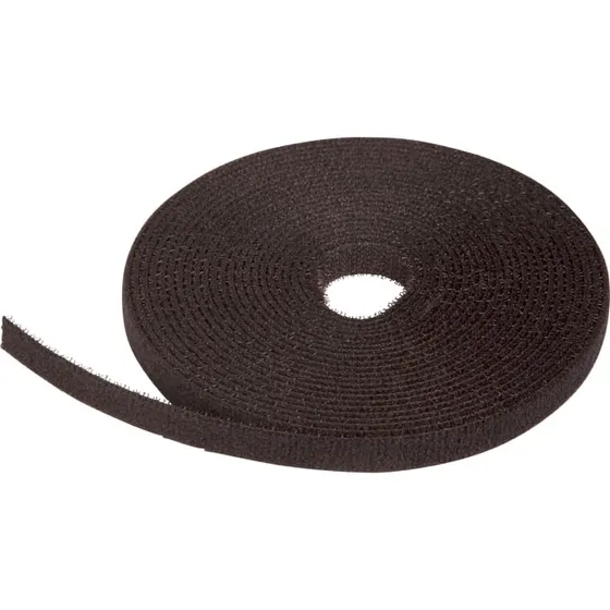 Velcro bånd 10 mm x 5 m, sort