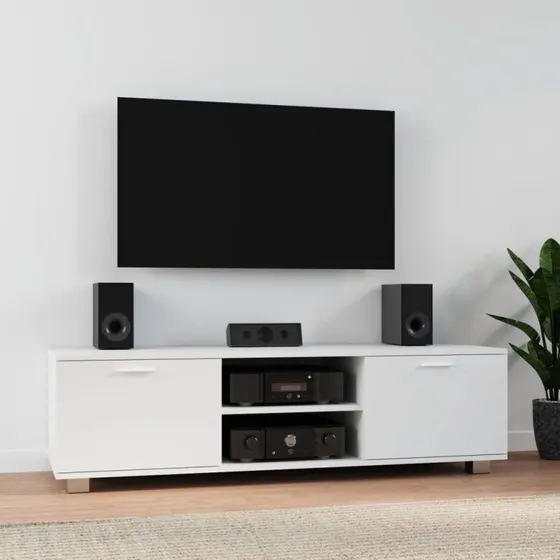 vidaXL TV-bord 140x40,5x35 cm konstrueret træ, hvid