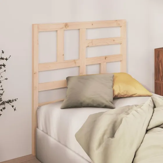 UdenMærke Sengegærde i massivt fyrretræ 81x4x104 cm – Sort