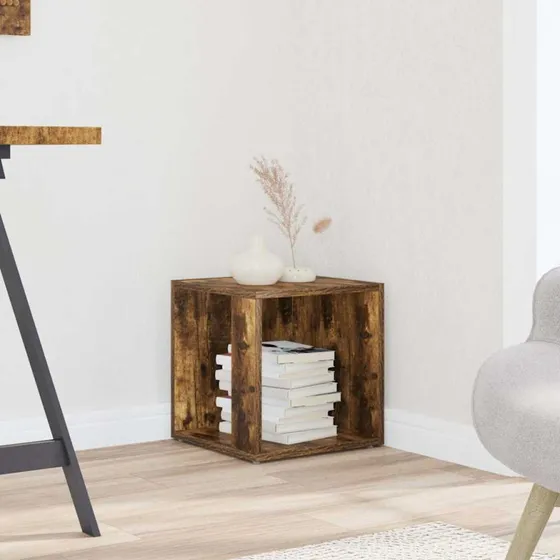 vidaXL sidebord 33x33x34,5 cm konstrueret træ, røget eg