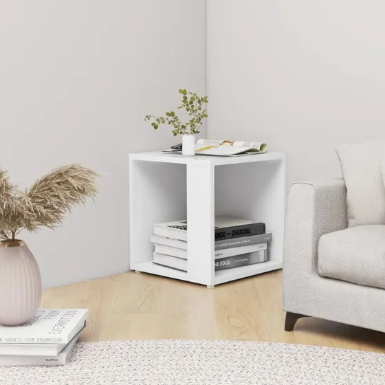 Sidebord 33x33x34,5 cm Konstrueret træ – Brun eg