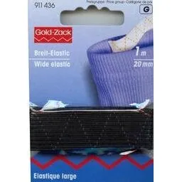 Bred elastik, sort