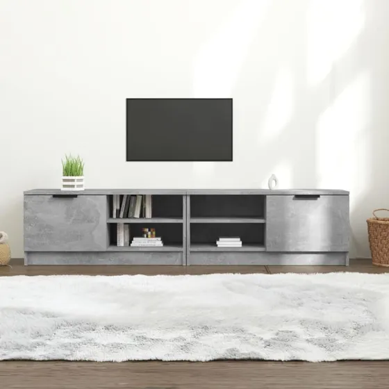 vidaXL TV-borde 2 stk. 80x35x36,5 cm – betongrå