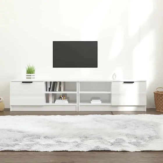 vidaXL TV-borde 2 stk. 80x35x36,5 cm hvid højglans
