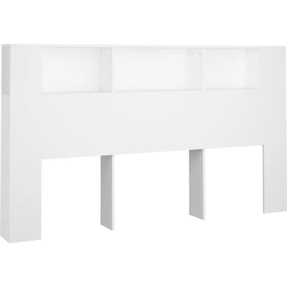 vidaXL sengegavl med opbevaring 180x18,5x104,5 cm hvid