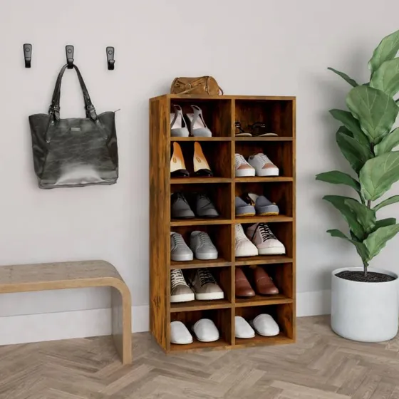 vidaXL skoreol 54x34x100,5 cm konstrueret træ - røget sonoma-eg