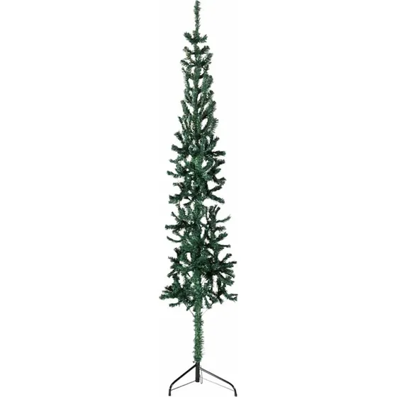 vidaXL kunstigt halvt juletræ 150 cm smalt grøn