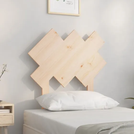 Sengegærde i massivt fyrretræ 72,5x3x81 cm – grå
