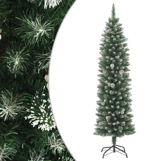 vidaXL kunstigt smalt juletræ 120 cm PVC med fod