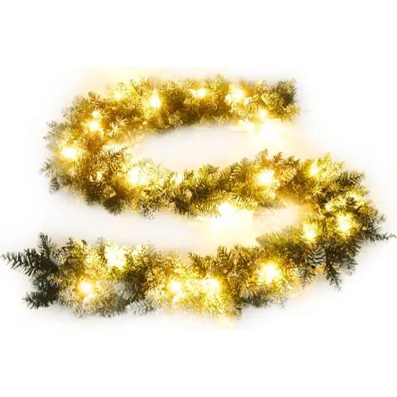 vidaXL juleguirlande med LED 2,7 m PVC grn - 40 LED