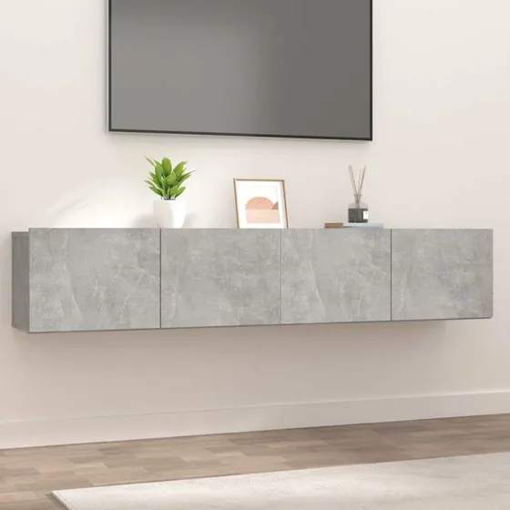 vidaXL TV-skabe 2 stk. 80x30x30 cm konstrueret træ, betongrå