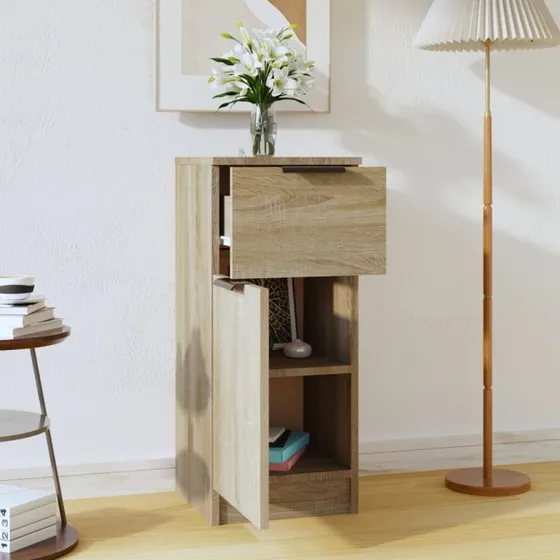 vidaXL sknk 30x30x70 cm konstrueret tr Sonoma-eg