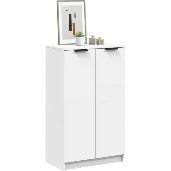 vidaXL skoskab 59x35x100,5 cm hvid (konstrueret træ)