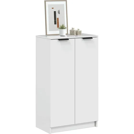 vidaXL skoskab 59x35x100,5 cm hvid højglans