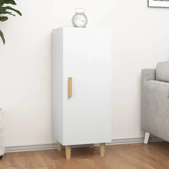 vidaXL skænk 34,5x34x90 cm konstrueret træ hvid