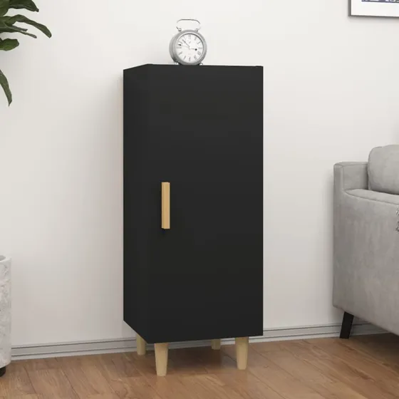 vidaXL skænk 34,5x34x90 cm konstrueret træ sort