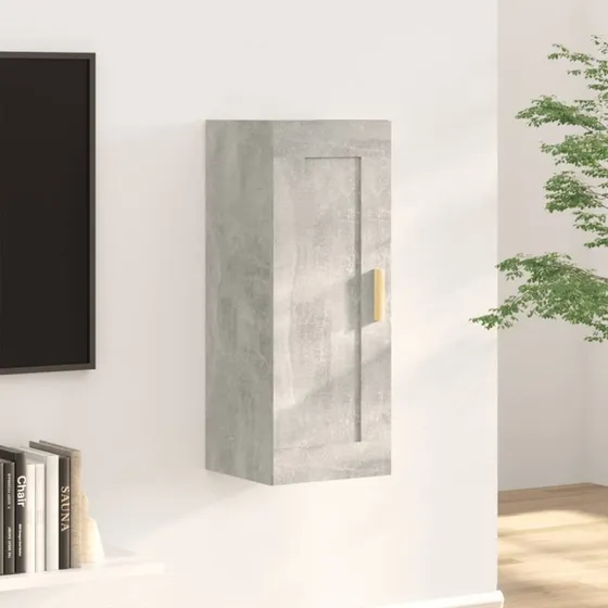 vidaXL vægskab 35x34x90 cm konstrueret træ – betongrå