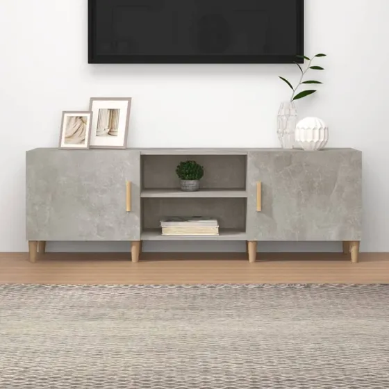 vidaXL TV-bord 150x30x50 cm konstrueret træ, betongrå