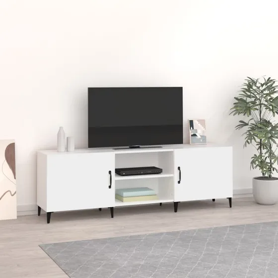 vidaXL TV-bord 150x30x50 cm konstrueret træ, hvid