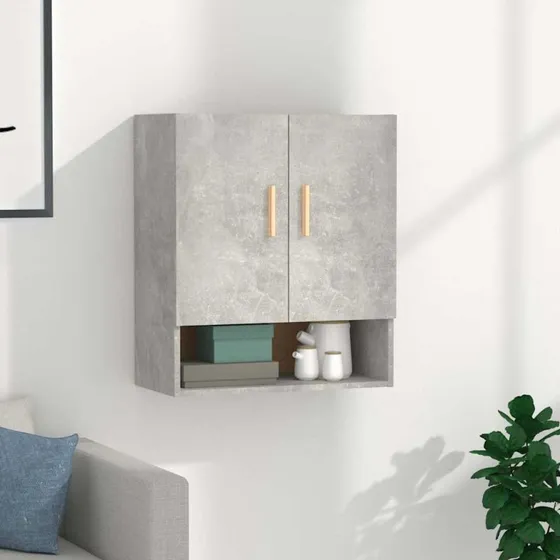 vidaXL vægskab 60x31x70 cm i konstrueret træ, betongrå
