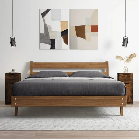 vidaXL sknk 30x30x70 cm i konstrueret tr, rget eg