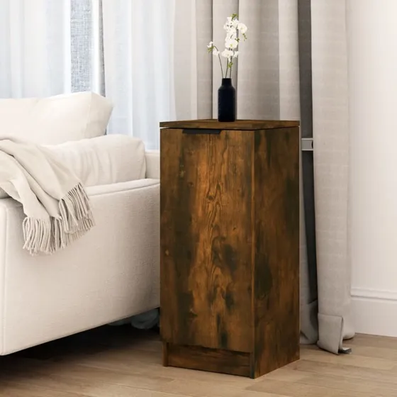 vidaXL skænk 30x30x70 cm konstrueret træ røget egetræs