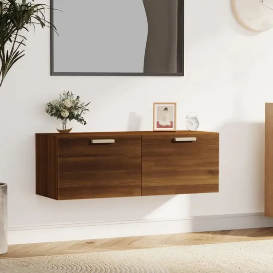 vidaXL vægskab 100x36,5x35 cm konstrueret træ - brun egetræsfarve