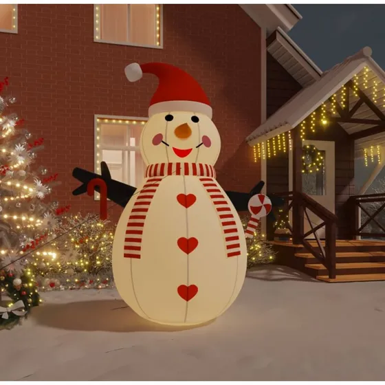 vidaXL Oppustelig snemand med LED 300 cm