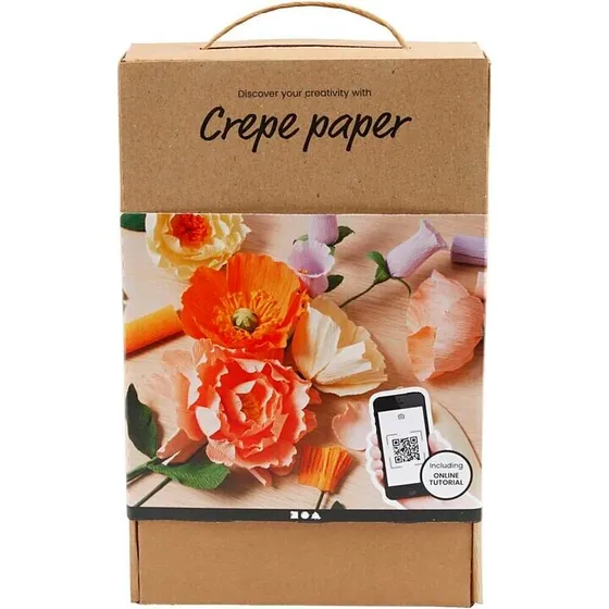 Læringssæt Crepepapirblomster – Start DIY-kit, ass. farver 105 g