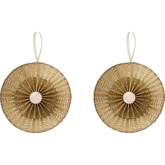 Bungalow Zen papirrosetter Ø15 cm, Pecan – 2 stk