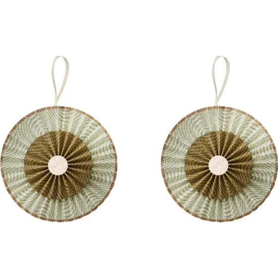 Bungalow Zen papirrosetter Ø15 cm, Sage – 2 stk