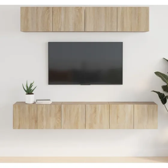 vidaXL tv-skabsst 5 dele sonoma-eg 80 cm