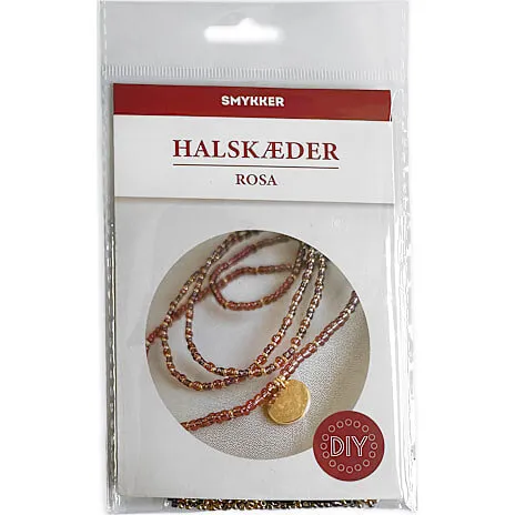 DIY - Halskæder sæt, rosa (fra 4 år)