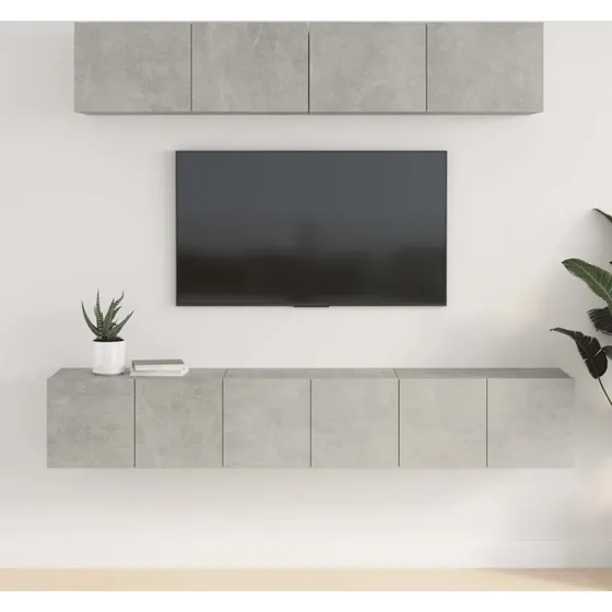 vidaXL TV-skabsst 5 dele konstrueret tr betongr 80 cm