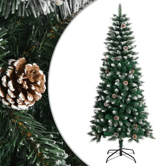 vidaXL kunstigt juletræ 150 cm PVC grøn med fod