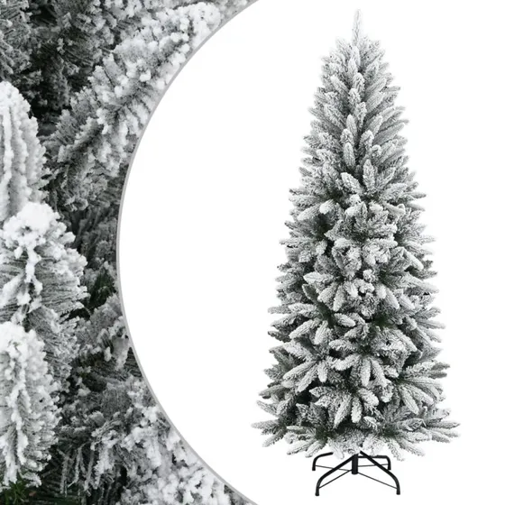 vidaXL kunstigt juletræ med sne 180 cm (PVC/PE)