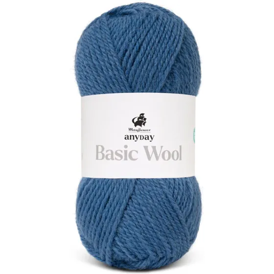 ANYDAY Basic Wool 50 g – 100% uld, koksgrå