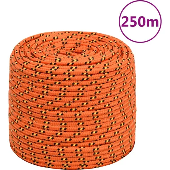 vidaXL tovvrk 10 mm x 250 m polypropylen orange