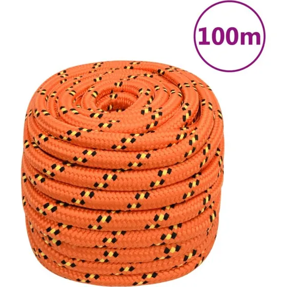 vidaXL tovvrk til bd 20 mm 100 m polypropylen orange