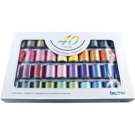 Brother SKiTCH PP1 broderitråd – 40 farver á 300 m